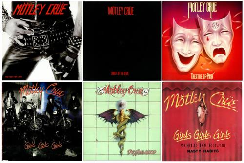 Motley Crue 1981-1989 Studio Albums UK 5-LP vinyl album record set